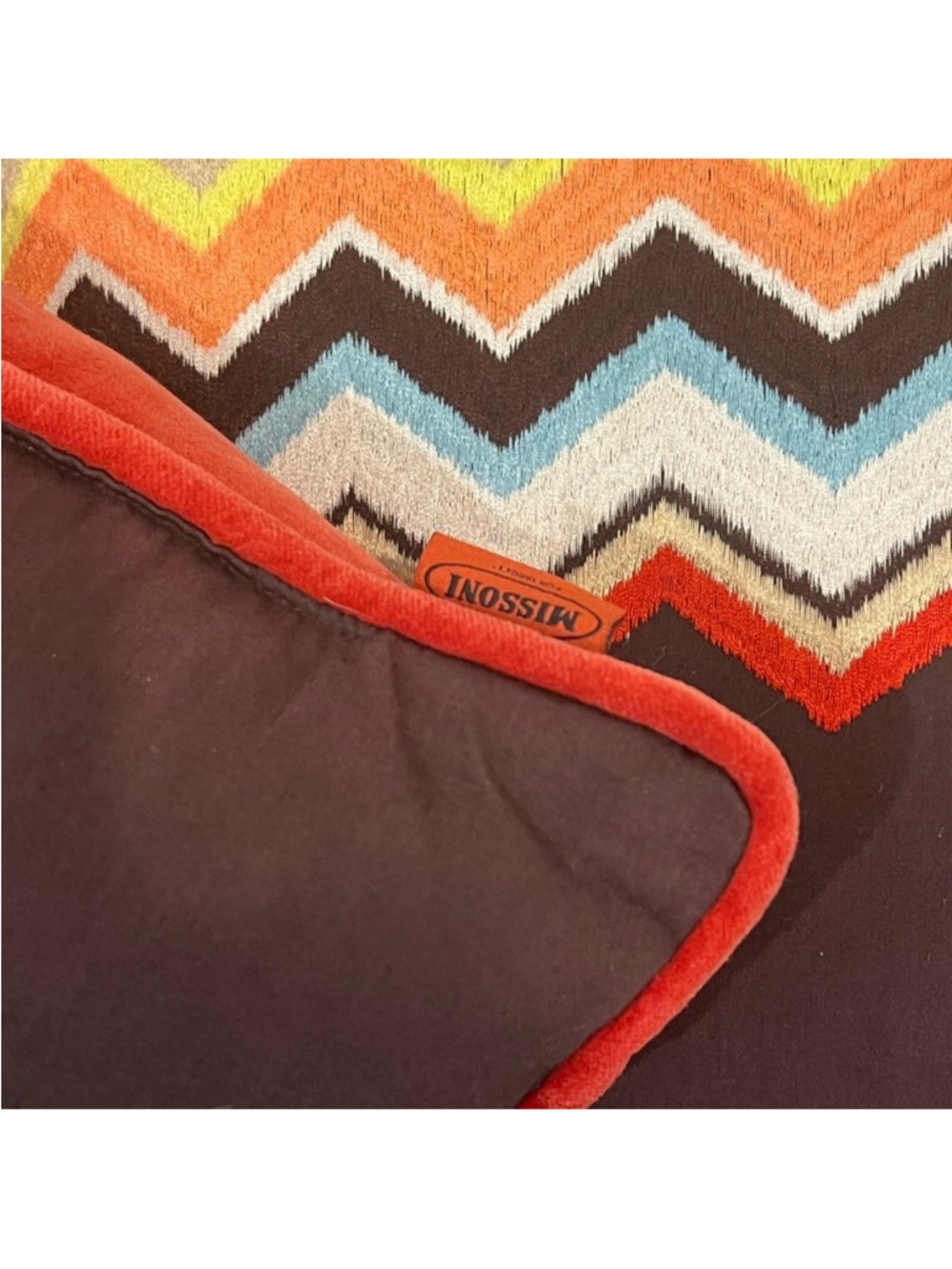 MISSONI for Target Chevron Accent Pillow in Orange, Brown